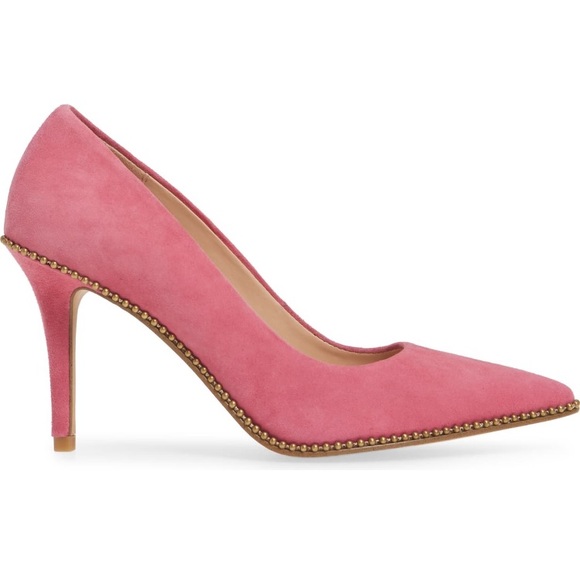 Tulip Suede Coach Heels - Picture 1 of 6
